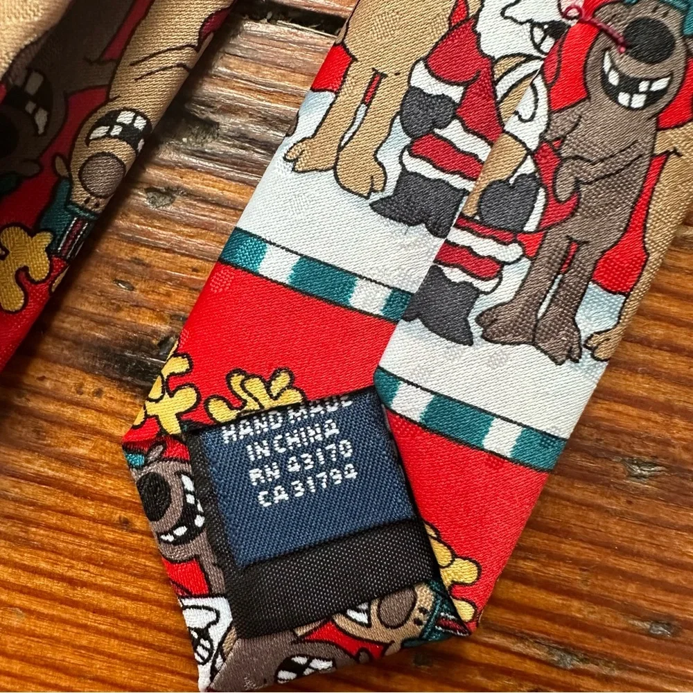 Vintage 00s John Ashford Christmas football tie